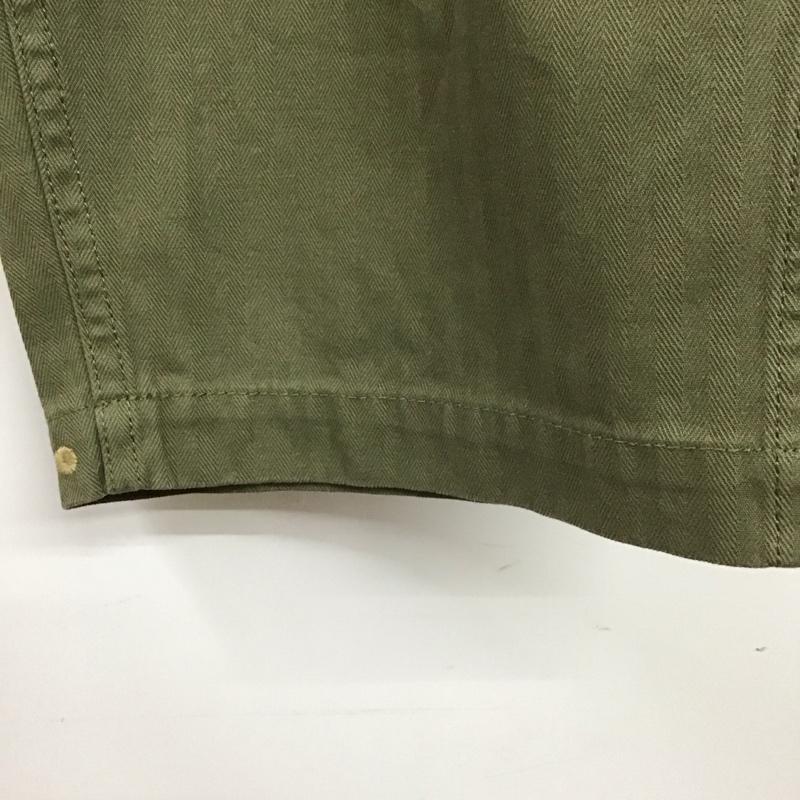 フリーホイーラーズ FREEWHEELERS パンツ ワークパンツ、ペインターパンツ USMCDEVILDOGM-1944 VintageStyleHeavyWeightYarnDyedHerringboneTwill ミリタリーパンツ 38インチ ロゴ、文字 カーキ / カーキ /  メンズ USED 古着 中古 10129034