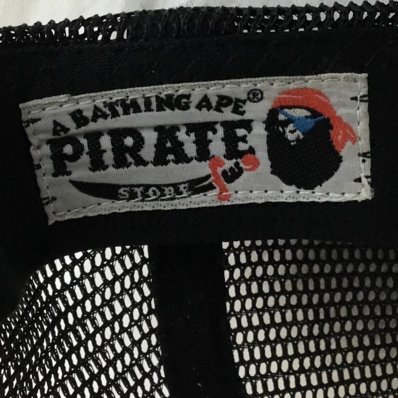 アベイシングエイプ A BATHING APE 帽子 キャップ FREE ロゴ、文字 黒 / ブラック / X 白 / ホワイト /  メンズ USED 古着 中古 10145516