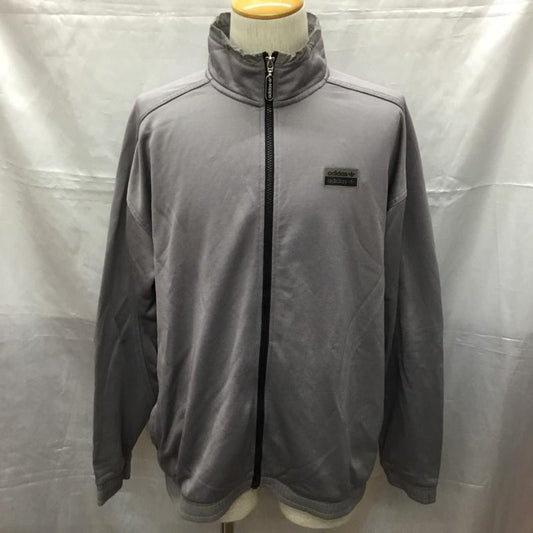 アディダス adidas ジャケット、上着 ジャンパー、ブルゾン gn3288 スポーツウェアー ジップアップジャケット ジャージ L ロゴ、文字 灰 / グレー /  メンズ USED 古着 中古 10114160