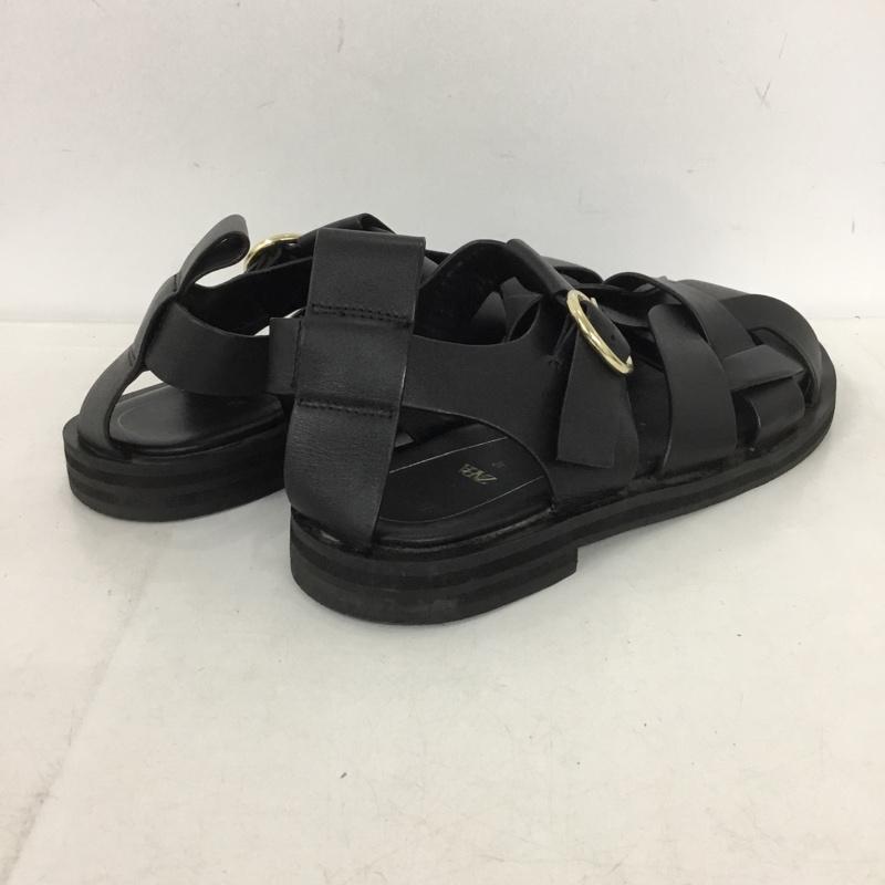 ザラ ZARA サンダル サンダル 無地 黒 / ブラック /  レディース USED 古着 中古 10151313