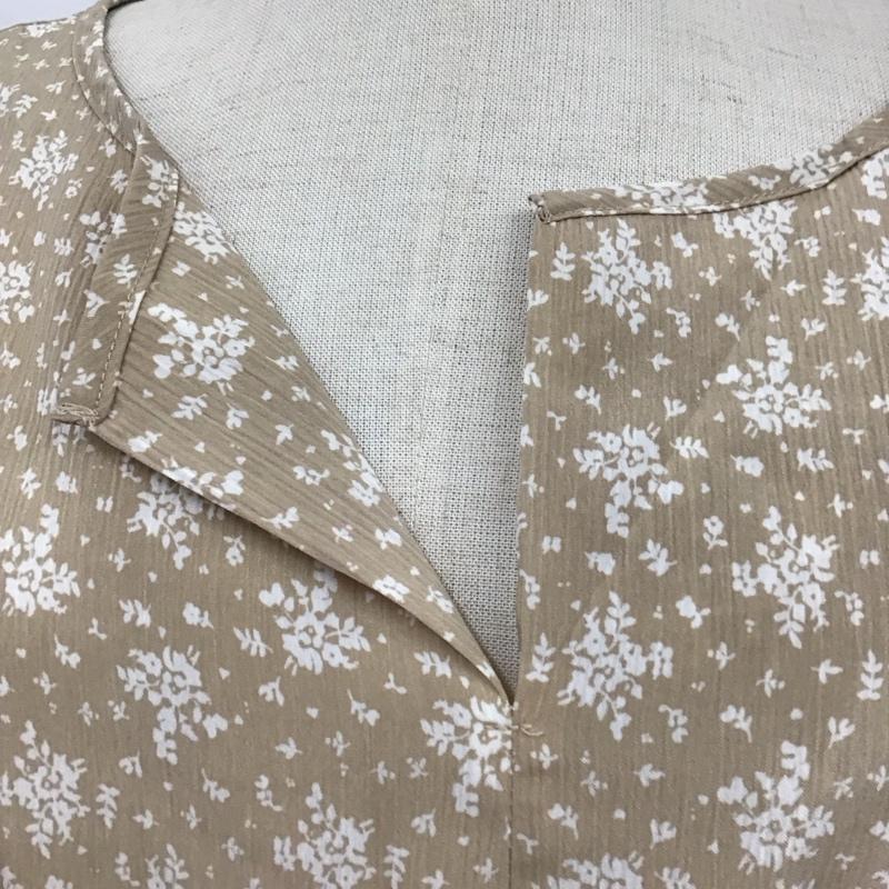 アーバンリサーチ URBAN RESEARCH ワンピース ロングスカート UR95-26C017 フラワープリントドロストワンピース フレンチスリーブ FREE 花柄 ベージュ / ベージュ /  レディース USED 古着 中古 10112966