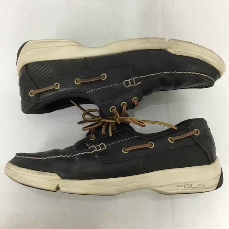 ポロバイラルフローレン Polo by RALPH LAUREN カジュアルシューズ カジュアルシューズ 00000879 デッキシューズ 27.5cm 27.5cm ロゴ、文字 ダークブラウン / ダークブラウン /  メンズ USED 古着 中古 10131032