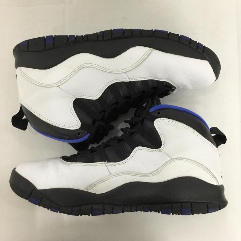 ナイキ NIKE スニーカー スニーカー 310805-108 AIR JORDAN 10 RETRO 28cm 28.0cm ワンポイント 白 / ホワイト / X 黒 / ブラック / X 青 / ブルー /  メンズ USED 古着 中古 10125088