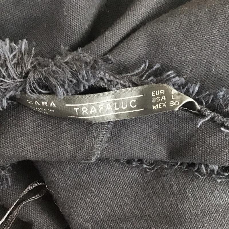 ザラ ZARA TRAFALUC ワンピース ロングスカート ノースリーブワンピース ロングワンピース タイトワンピース スリットスカート L 無地 黒 / ブラック /  レディース USED 古着 中古 10119050