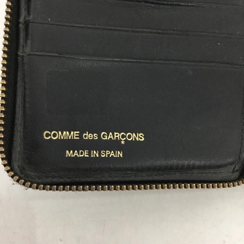 コムデギャルソン COMME des GARCONS 財布 二つ折り ラウンドファスナー ロゴ、文字 黒 / ブラック /  メンズ USED 古着 中古 10130243