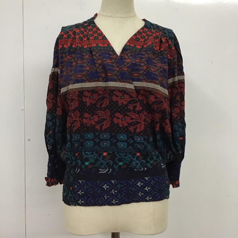 スライ SLY カットソー 半袖 030asy30-0920 カシュクールトップス 総柄 2 プリント マルチカラー / マルチカラー /  レディース USED 古着 中古 10119470