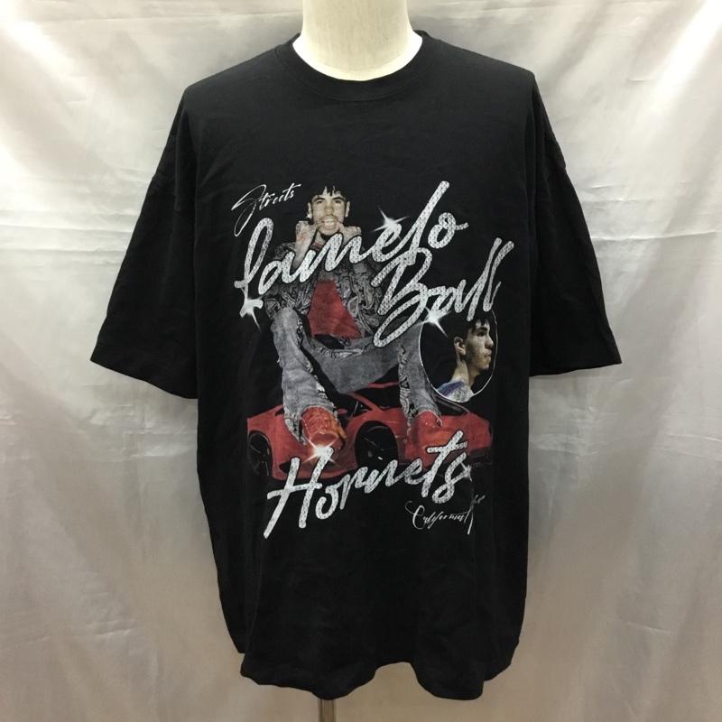 古着 USED Tシャツ 半袖 半袖カットソー プリントTシャツ クルーネックカットソー 古着 XXL プリント 黒 / ブラック /  メンズ USED 古着 中古 10116717
