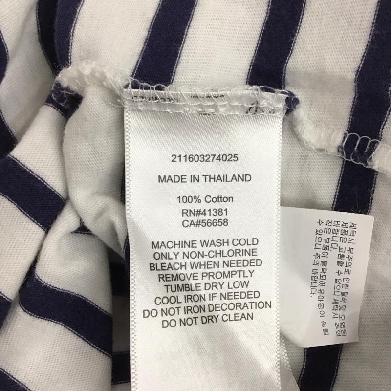 ポロラルフローレン POLO RALPH LAUREN Tシャツ 半袖 M ボーダー柄 白 / ホワイト / X 紺 / ネイビー /  レディース USED 古着 中古 10133803