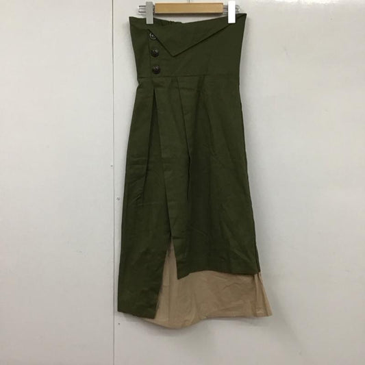 ムルーア MURUA スカート ロングスカート 011910800501 2WAYビスチェスカート 1 無地 カーキ / カーキ /  レディース USED 古着 中古 10130964