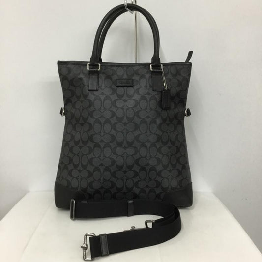 コーチ COACH トートバッグ トートバッグ F71103 シグネチャー ロゴ、文字 黒 / ブラック /  メンズ USED 古着 中古 10133828