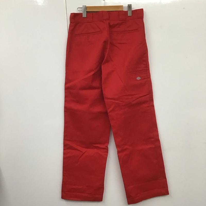 ディッキーズ Dickies パンツ ワークパンツ、ペインターパンツ 85283 ダブルニー ワークパンツ ルーズパンツ ワイドパンツ 32インチ ロゴ、文字 赤 / レッド /  メンズ USED 古着 中古 10107098