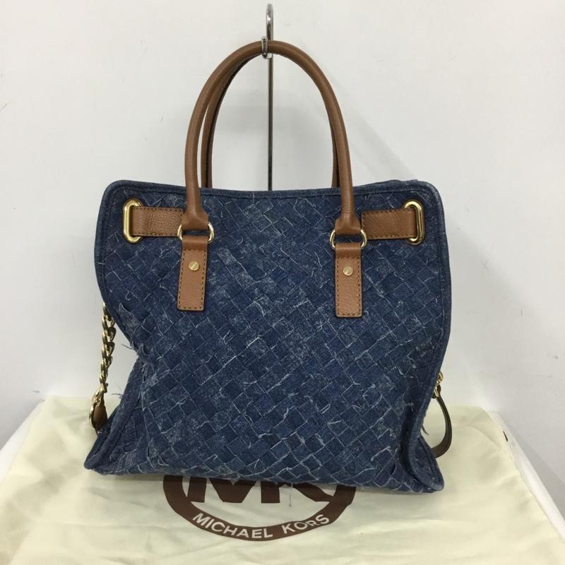 マイケルコース MICHAEL KORS トートバッグ トートバッグ デニム ショルダー 無地 インディゴ / インディゴ / X 金 / ゴールド /  レディース USED 古着 中古 10128844