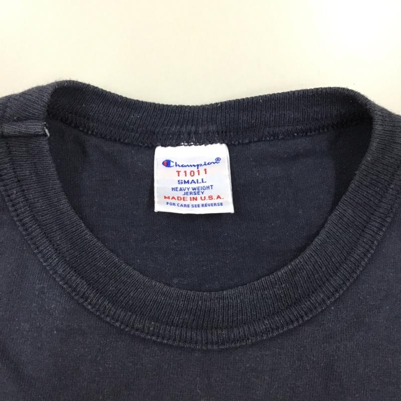 チャンピオン Campion Tシャツ 半袖 S プリント X ロゴ、文字 黒 / ブラック /  メンズ USED 古着 中古 10112740