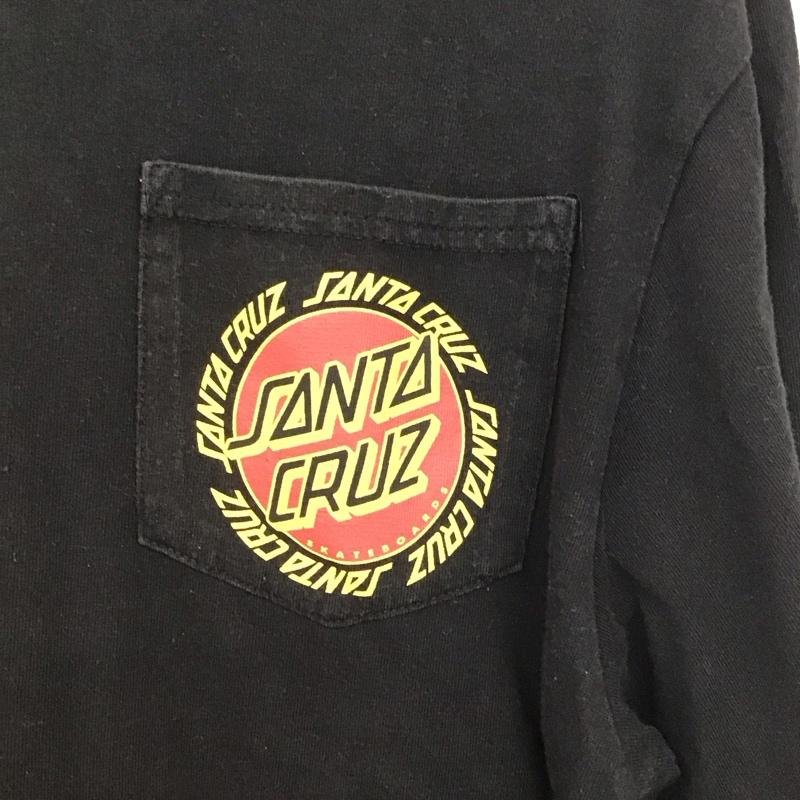 サンタクルーズ SANTA CRUZ Tシャツ 長袖 L プリント X ロゴ、文字 黒 / ブラック /  メンズ USED 古着 中古 10134469