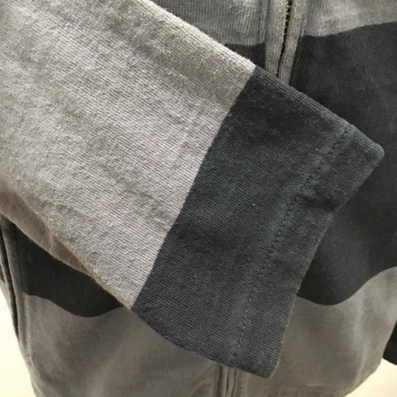 ユナイテッドアローズグリーンレーベルリラクシング UNITED ARROWS green label relaxing ジャケット、上着 ジャケット、ブレザー ジップアップジャケット ジャンパー ジャケット カジュアルジャケット M ボーダー柄 黒 / ブラック / X 灰 / グレー /  メンズ USED 古着 中古 10108773