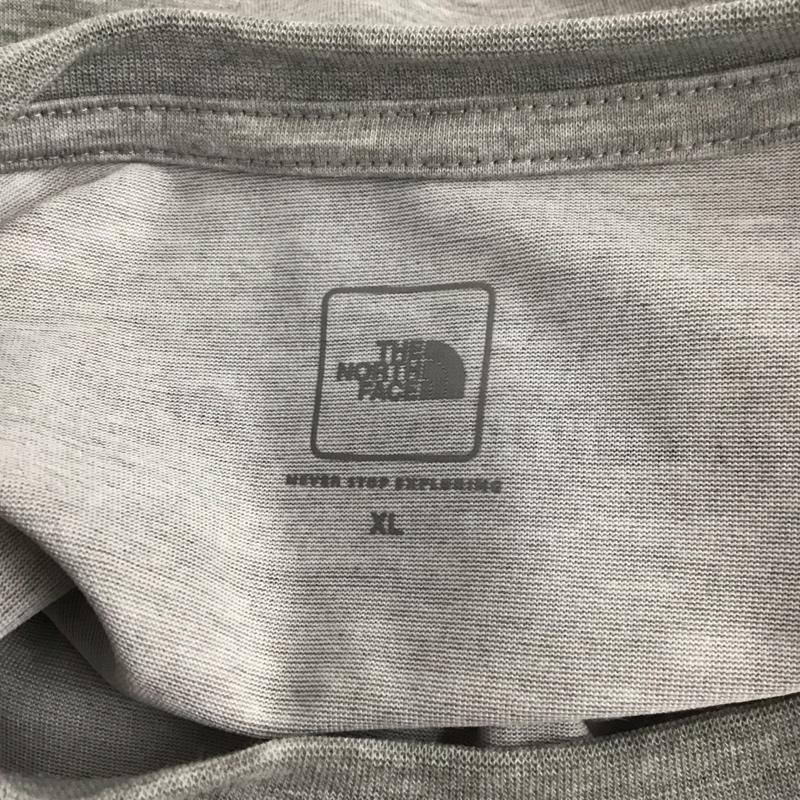 ザノースフェイス THE NORTH FACE Tシャツ 半袖 半袖カットソー プリントTシャツ クルーネックカットソー XL プリント 灰 / グレー /  メンズ USED 古着 中古 10127325
