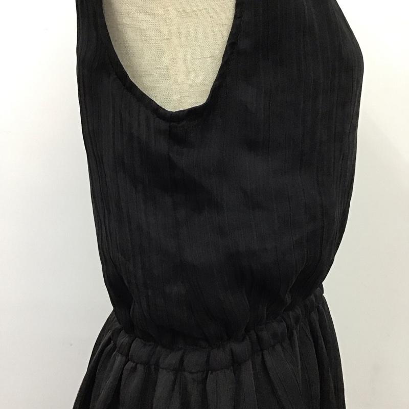 オリーブデオリーブ OLIVE des OLIVE ワンピース ロングスカート 243507 ノースリーブ プリーツ M 無地 黒 / ブラック /  レディース USED 古着 中古 10115311