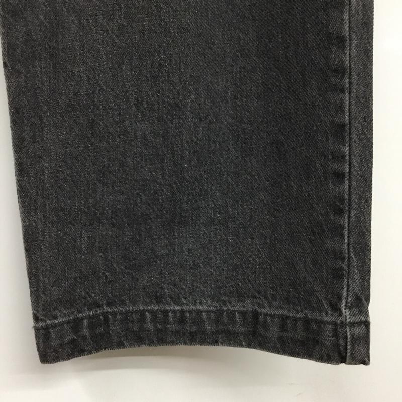 ラファイエット Lafayette パンツ デニム、ジーンズ デニムパンツ ストレートパンツ ワイドパンツ カジュアルパンツ ウエストゴム XL 無地 黒 / ブラック /  メンズ USED 古着 中古 10110020