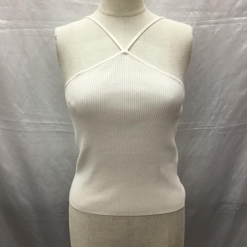 ザラ ZARA キャミソール キャミソール 3519 028 712 リブ タグ付き S 無地 アイボリー / アイボリー /  レディース USED 古着 中古 10115556