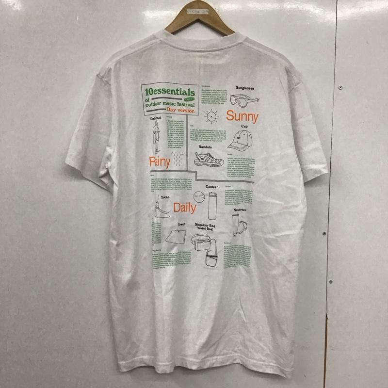 キーン KEEN Tシャツ 半袖 半袖カットソー プリントTシャツ クルーネックカットソー L ロゴ、文字 白 / ホワイト /  メンズ USED 古着 中古 10146759