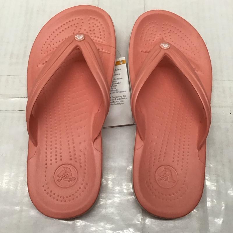 クロックス crocs サンダル サンダル 11033-6KP Crocband Flip 25cm ビーチサンダル 25.0cm 無地 桃 / ピンク /  メンズ USED 古着 中古 10134181