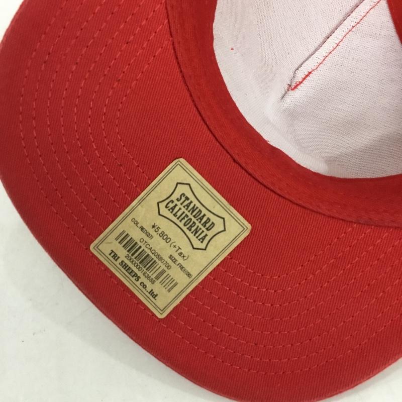 スタンダード カリフォルニア STANDARD CALIFORNIA 帽子 キャップ VANS 17AW CAP コラボ Checker Logo ロゴ、文字 赤 / レッド /  メンズ USED 古着 中古 10132036