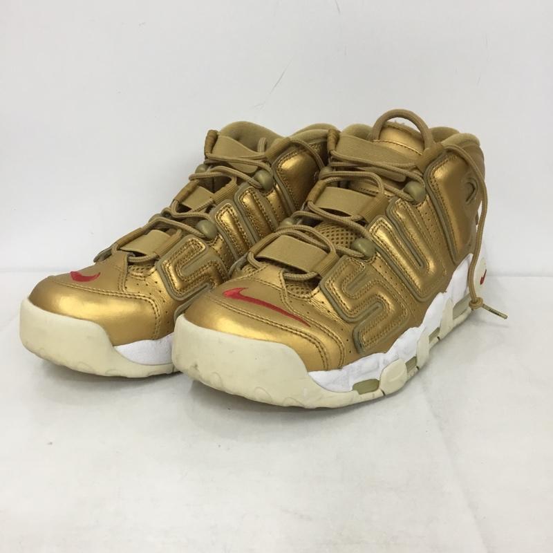 ナイキ NIKE スニーカー スニーカー 902290-700 AIR MORE UPTEMPO SUPREME 27cm 27.0cm ロゴ、文字 金 / ゴールド /  メンズ USED 古着 中古 10142827