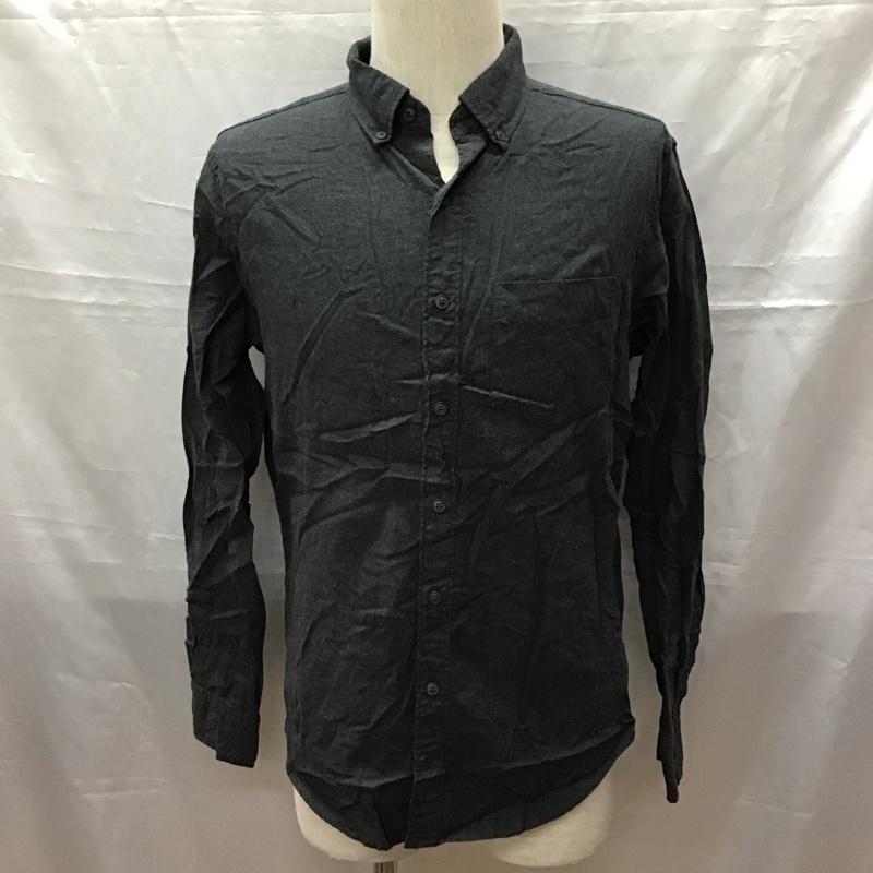 アメリカンイーグル AMERICANEAGLE シャツ、ブラウス 長袖 長袖シャツ カラーシャツ ポケットシャツ 長袖カットソー ボタンダウンシャツ S 無地 灰 / グレー /  メンズ USED 古着 中古 10116871