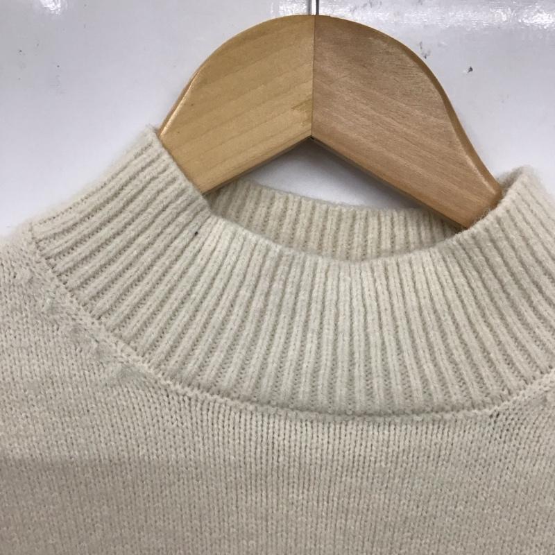 マウジー MOUSSY ニット、セーター 長袖 010EAF70-6030-1 HN COCOON SLEEVE KNIT FREE 無地 オフホワイト / オフホワイト /  レディース USED 古着 中古 10119580