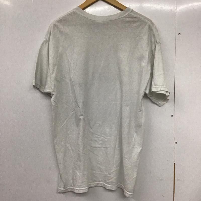 ギルダン GILDAN Tシャツ 半袖 半袖カットソー プリントTシャツ クルーネックカットソー L プリント 白 / ホワイト /  メンズ USED 古着 中古 10132260