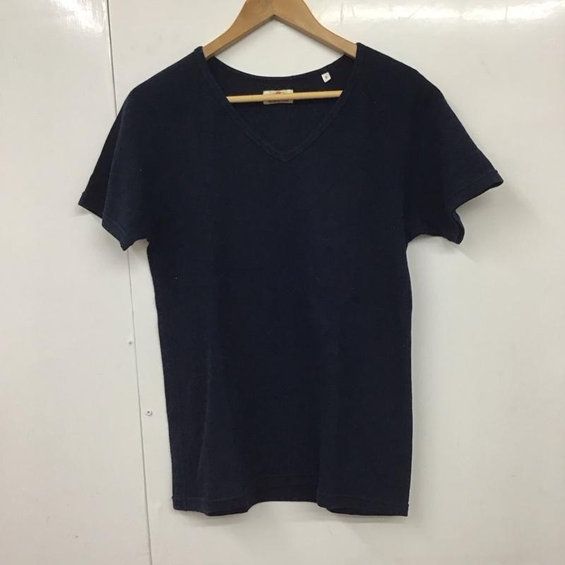 ハリウッドランチマーケット H.R MARKET Tシャツ 半袖 半袖カットソー プリントTシャツ Vネックカットソー 3 無地 紺 / ネイビー /  メンズ USED 古着 中古 10130596