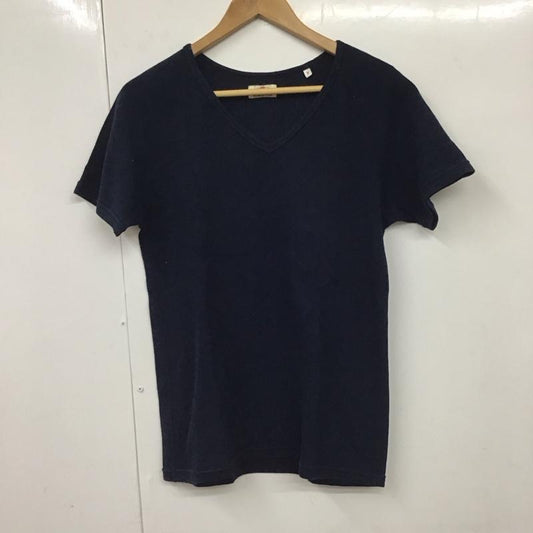 ハリウッドランチマーケット H.R MARKET Tシャツ 半袖 半袖カットソー プリントTシャツ Vネックカットソー 3 無地 紺 / ネイビー /  メンズ USED 古着 中古 10130596