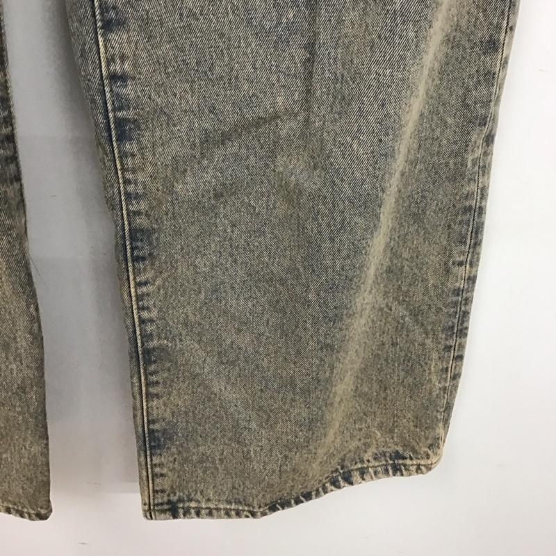 ジーナシス JEANASIS パンツ デニム、ジーンズ JS050892AA ワイドパンツ タックデニムワイドパンツ M 無地 水色 / ライトブルー /  レディース USED 古着 中古 10129774