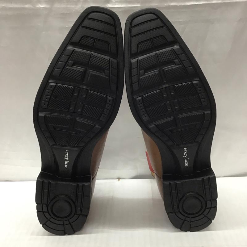 アシックス ASICS 革靴 革靴 TU-7010 texcy luxe ストレートチップ 箱有 25.5cm 25.5cm 無地 茶 / ブラウン /  メンズ USED 古着 中古 10111706