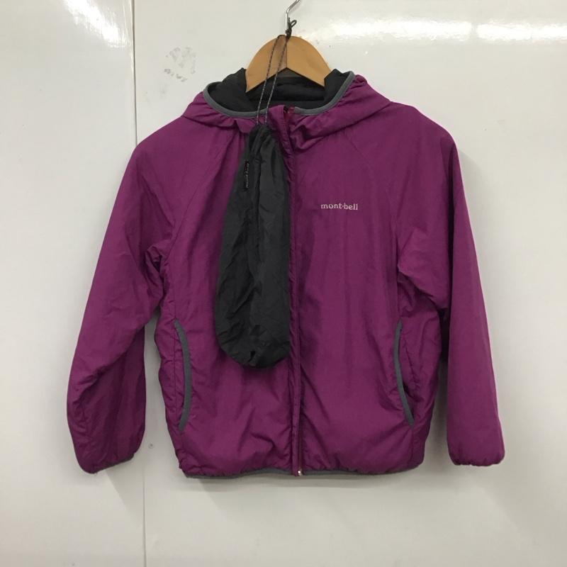 モンベル mont-bell ジャケット、上着 ジャケット、ブレザー 1101451 サーマラップ パーカ キッズ リバーシブル 中綿入り 140 キッズ 140cm ロゴ、文字 紫 / パープル / X 黒 / ブラック /  ガールズ USED 古着 中古 10121865