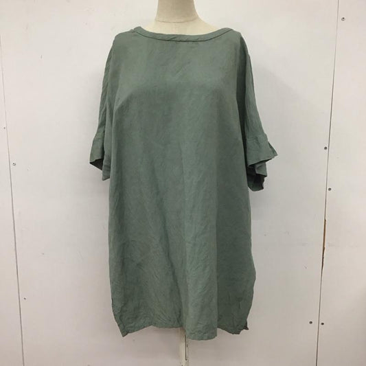 アメリカンホリック AMERICAN HOLIC シャツ、ブラウス 半袖 HA16L0G0590 3wayバックオープンリネンブレンドチュニック 半袖シャツ FREE 無地 カーキ / カーキ /  レディース USED 古着 中古 10109949