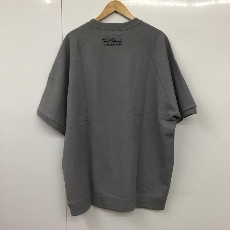 アベイシングエイプ A BATHING APE カットソー 半袖 半袖スウェットカットソー クルーネックカットソー プリントカットソー トムとジェリー XXL プリント 灰 / グレー /  メンズ USED 古着 中古 10130683