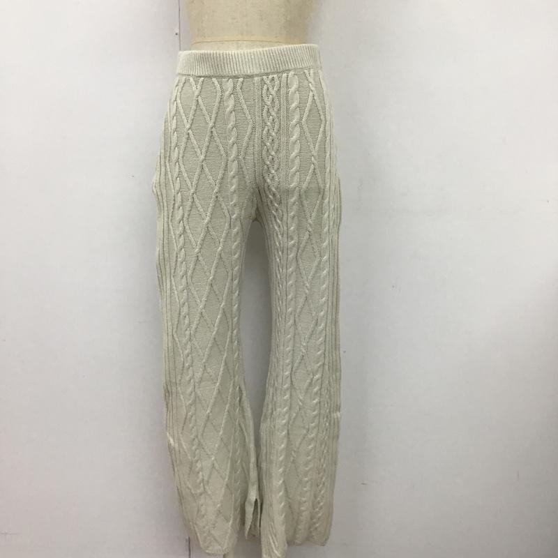 マウジー MOUSSY ボトムス ボトムス 010dss70-0500 ワイドパンツ ニットパンツ カジュアルパンツ フレアパンツ 1 無地 ベージュ / ベージュ /  レディース USED 古着 中古 10105646