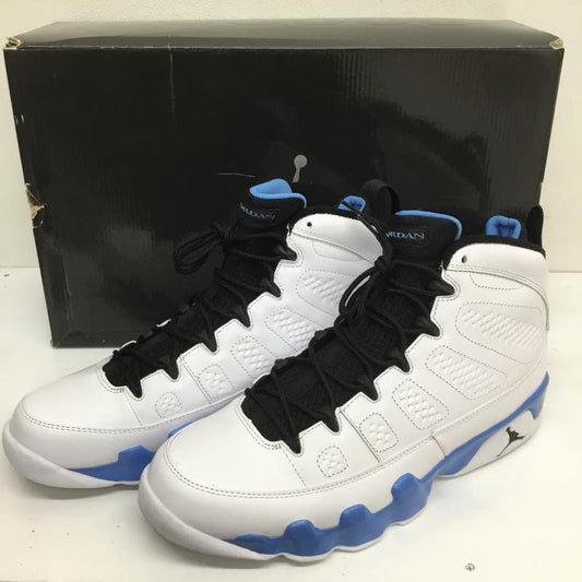 ナイキ NIKE スニーカー スニーカー AIR JORDAN 9 RETRO POWDER エア ジョーダン 9 レトロ パウダー 302370-103 28.5cm ロゴ、文字 白 / ホワイト / X 水色 / ライトブルー /  メンズ USED 古着 中古 10107270