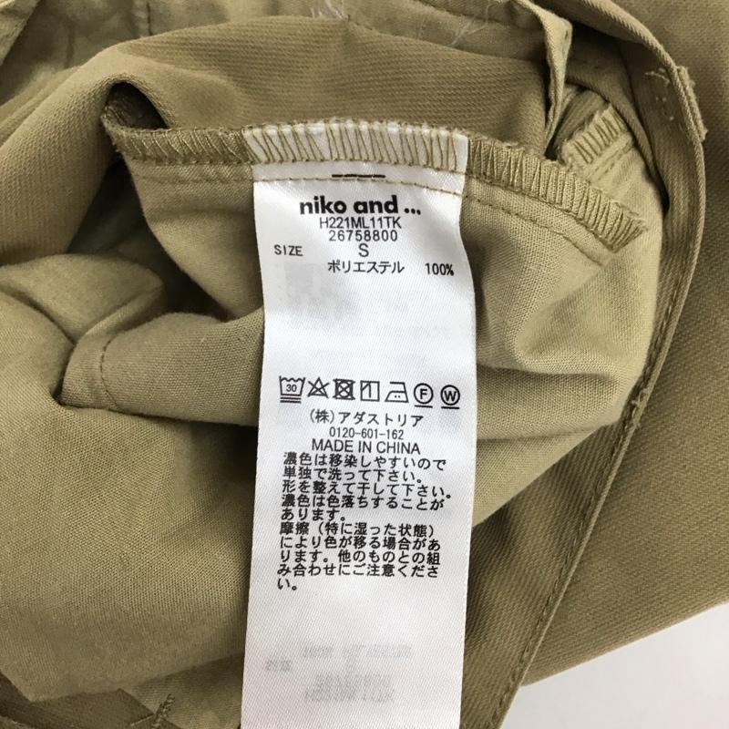 ニコアンド niko and... パンツ チノパン H221ML11TK イージーパンツ タック S 無地 ベージュ / ベージュ /  レディース USED 古着 中古 10118230