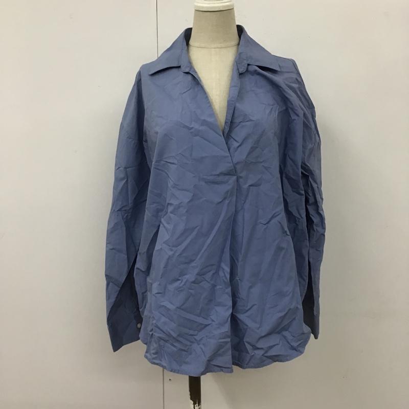 オペークドットクリップ OPAQUE.CLIP シャツ、ブラウス 長袖 M 無地 水色 / ライトブルー /  レディース USED 古着 中古 10105887