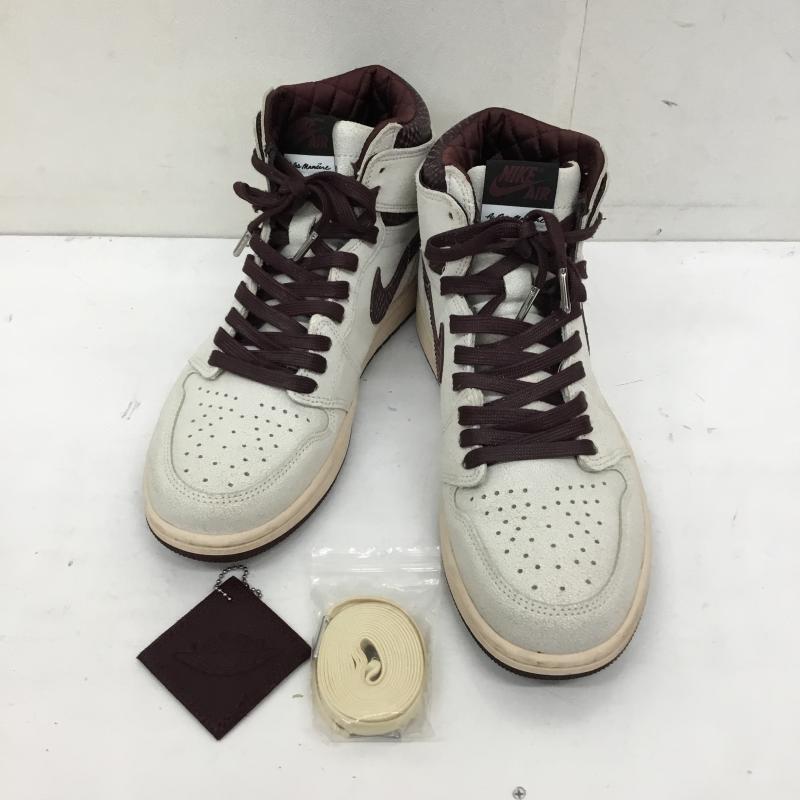 ナイキ NIKE スニーカー スニーカー DO7097–100 A Ma Maniere × Nike Air Jordan 1 Retro High OG Sail and Burgundy 28.0cm ロゴ、文字 白 / ホワイト / X 灰 / グレー / X ボルドー / ボルドー /  メンズ USED 古着 中古 10141695