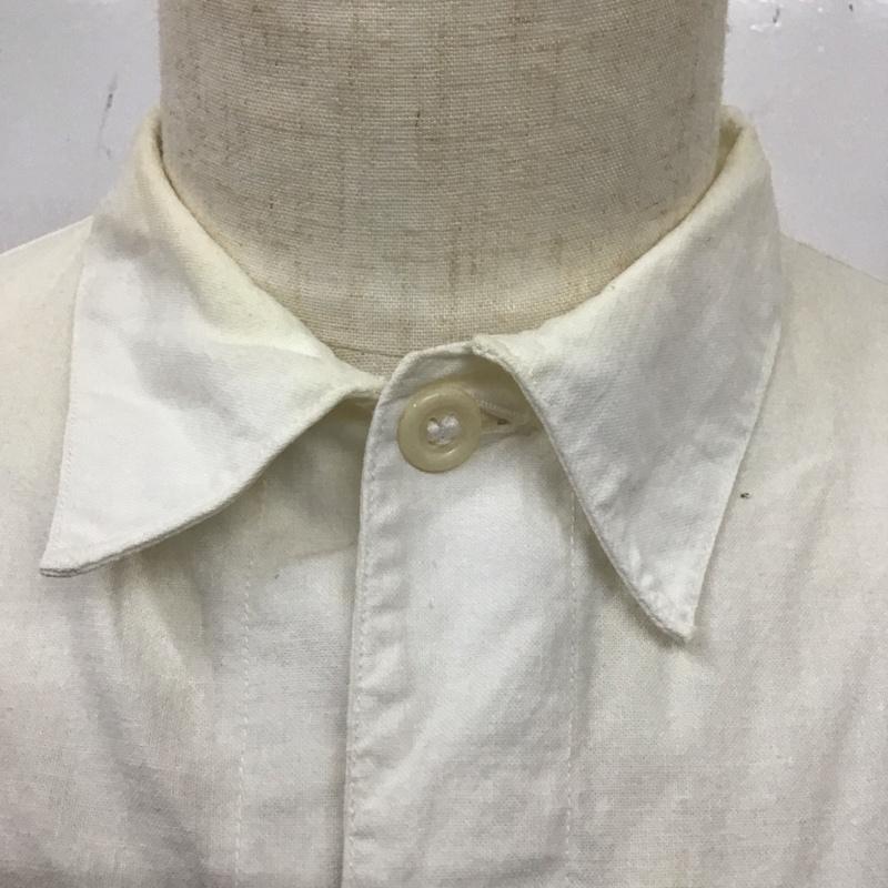 古着 USED シャツ、ブラウス 長袖 長袖シャツ カラーシャツ ポケットシャツ 長袖カットソー 40 無地 白 / ホワイト /  メンズ USED 古着 中古 10115341
