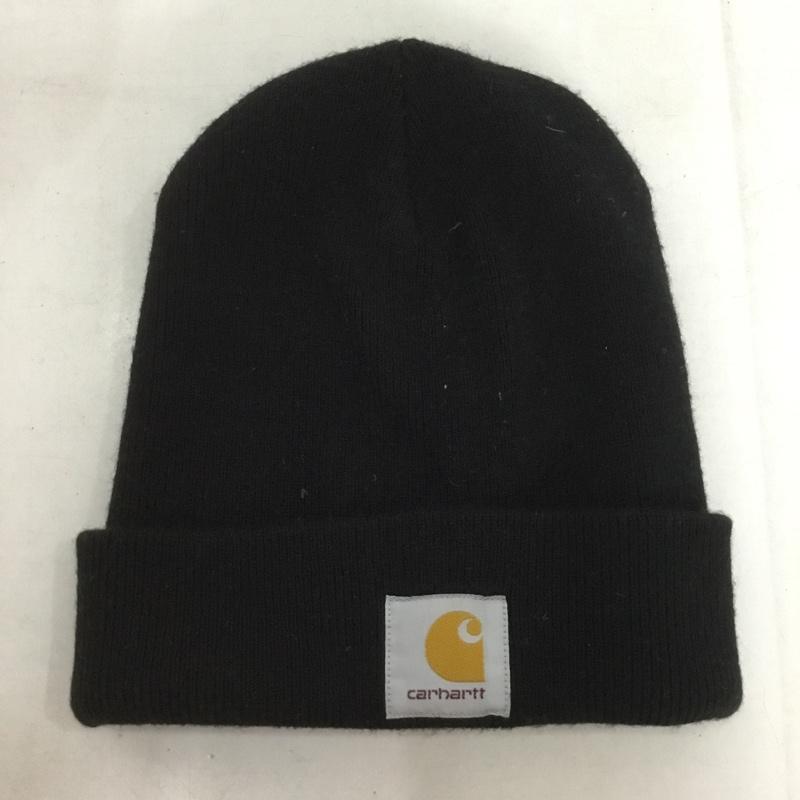 カーハート Carhartt 帽子 ニット帽 I020222 ACRYLIC WATCH HAT ロゴ、文字 黒 / ブラック /  メンズ USED 古着 中古 10133094