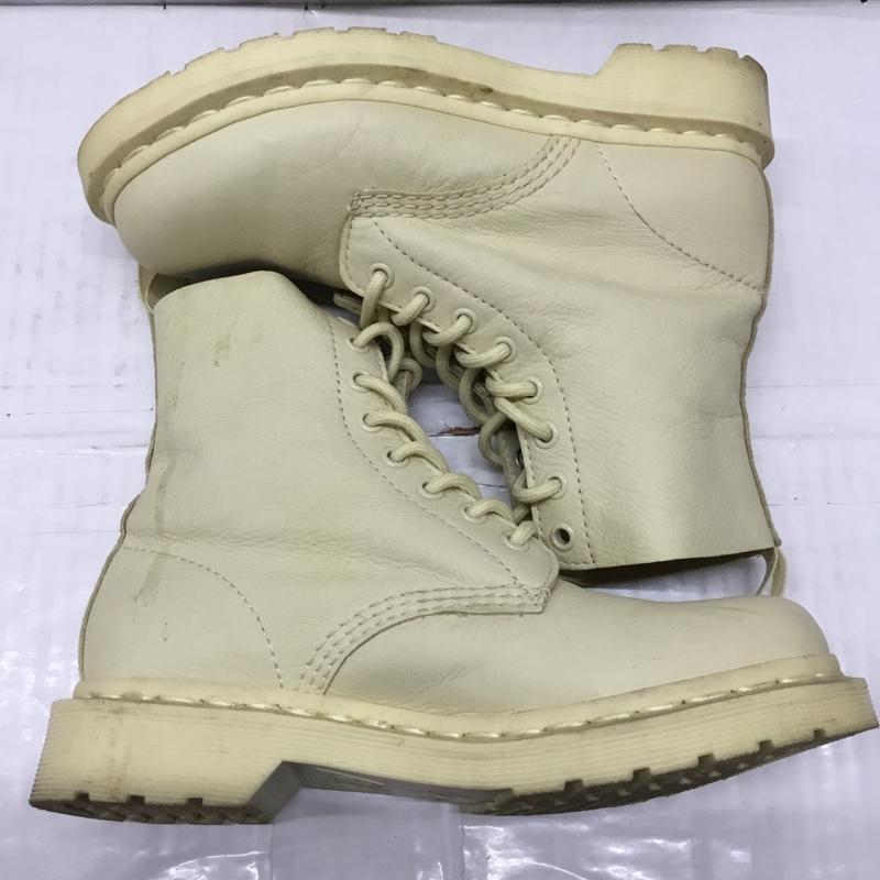 ドクターマーチン Dr.Martens ブーツ ショートブーツ 1460 PASCAL MONO 8ホール UK4 US：6 無地 黄 / イエロー /  レディース USED 古着 中古 10106872