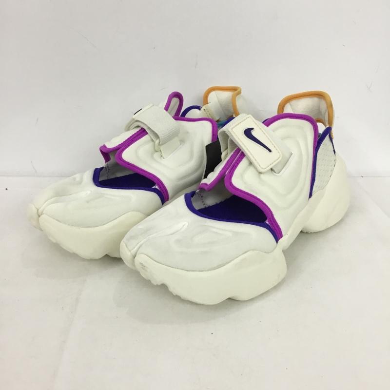 ナイキ NIKE スニーカー スニーカー DX3299-100 W AQUA RIFT 25cm 25.0cm ワンポイント 白 / ホワイト / X 紫 / パープル /  レディース USED 古着 中古 10149892