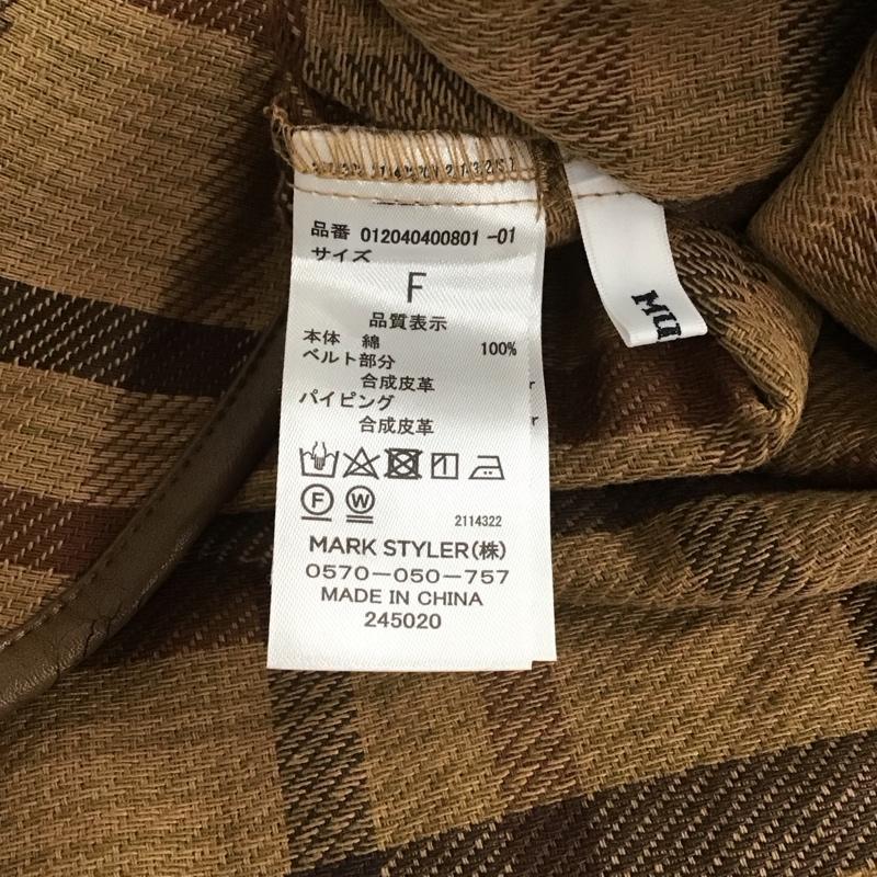 ムルーア MURUA シャツ、ブラウス 長袖 012040400801-01 ルーズショートネルシャツ FREE チェック 茶 / ブラウン /  レディース USED 古着 中古 10136846