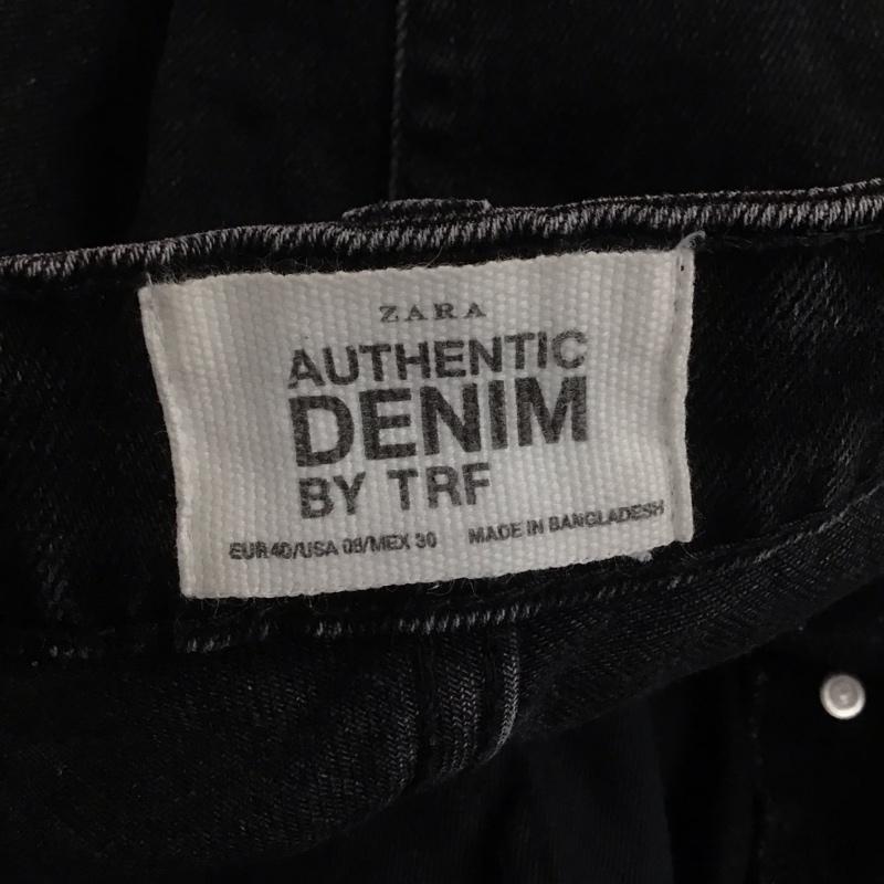 ザラ ZARA パンツ デニム、ジーンズ 40 無地 黒 / ブラック /  レディース USED 古着 中古 10129809