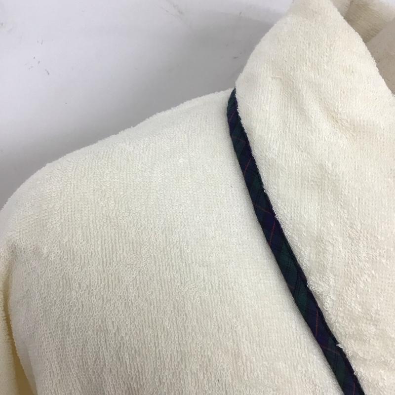 ラルフローレン RALPHLAUREN ウェア ウェア 6073-1530-29 タータンバインディングバスローブ タグ付き L ワンポイント アイボリー / アイボリー /  メンズ USED 古着 中古 10114957