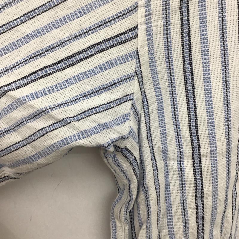 コーストワイド COASTWIDE シャツ、ブラウス 半袖 半袖シャツ ノーカラーシャツ 前ボタン L ストライプ マルチカラー / マルチカラー /  メンズ USED 古着 中古 10137621